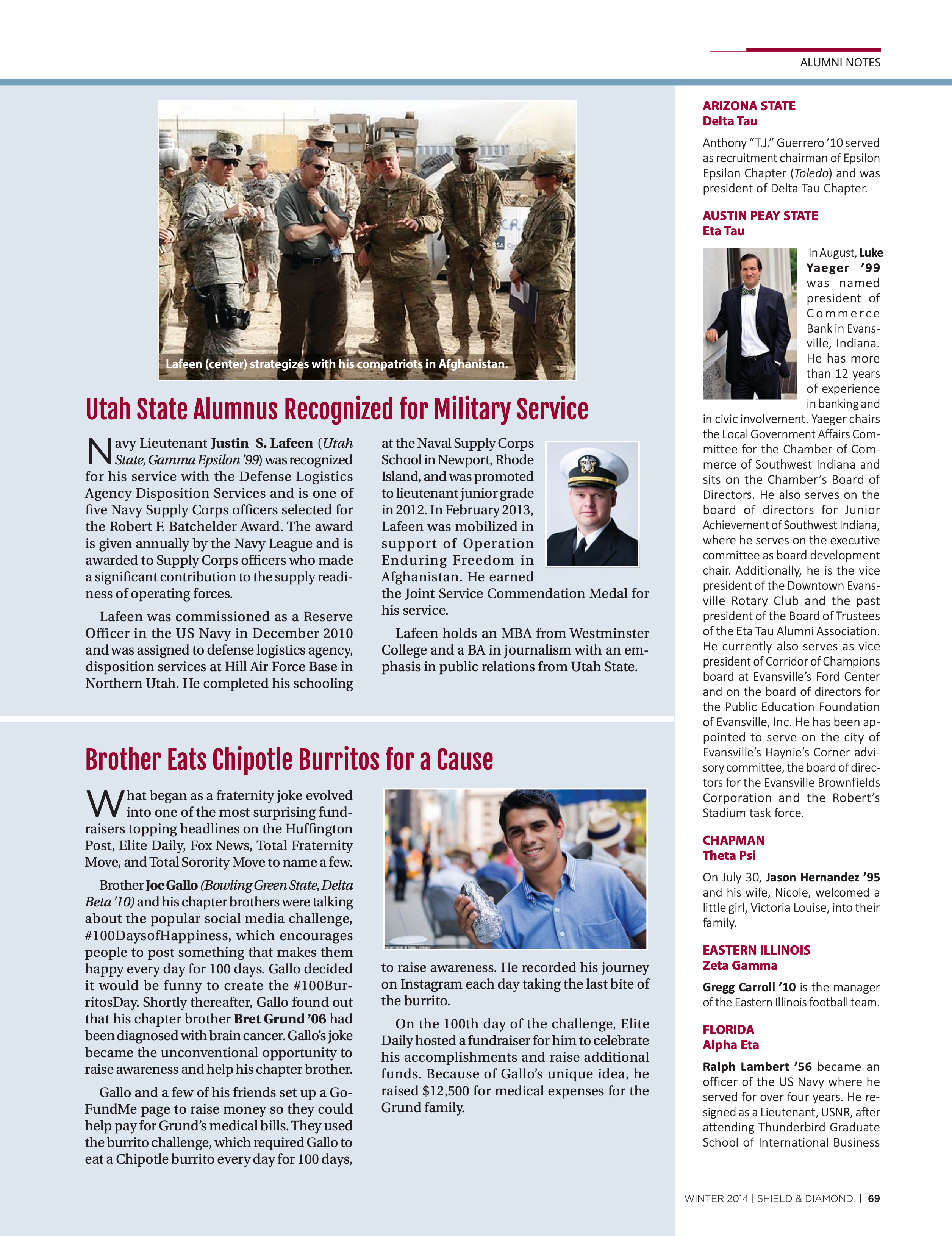 Alumni Notes, Winter 2014